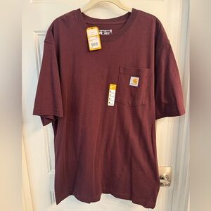 NWT Carhartt Short-Sleeve Loose Fit Maroon T-shirt ; Medium